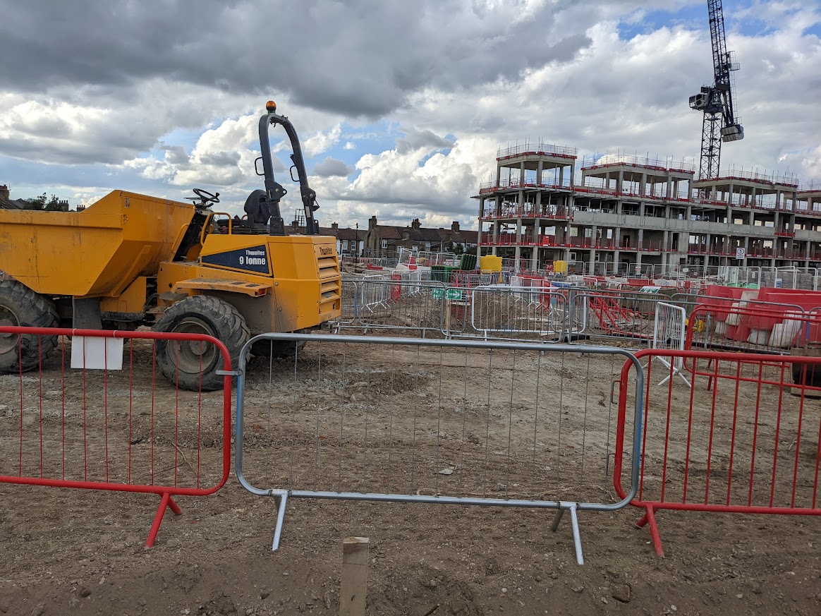 Construction work at Meridian Water